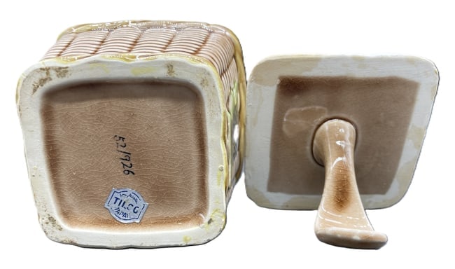 Vintage Tilso Japan Ceramic "Jam'n Jelly" Cat Covered Jam Jar, Mid-Century Novelty Kitchen Canister - 7