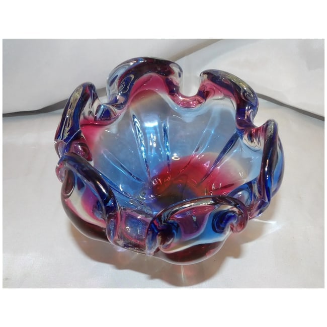 Bohemia Art Glass Dish by Josef Hospodka for Chribska Glassworks - 3