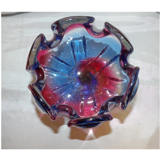Bohemia Art Glass Dish by Josef Hospodka for Chribska Glassworks - 4