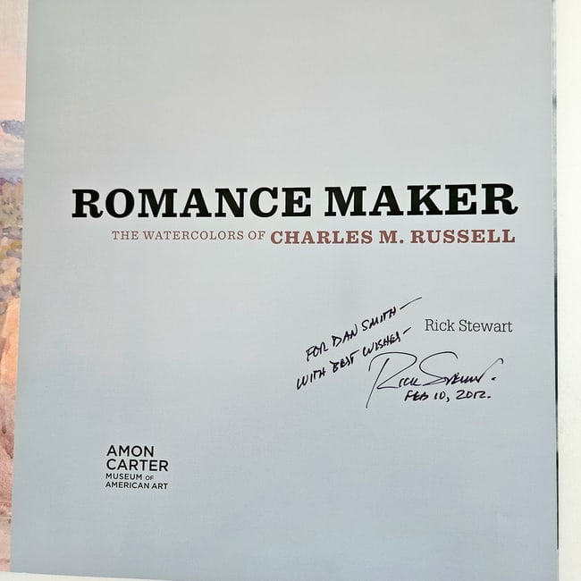 Romance Maker the Watercolors of Charles M Russell by Rick Stewart SIGNED 2011 1st Edition HC DJ - 3