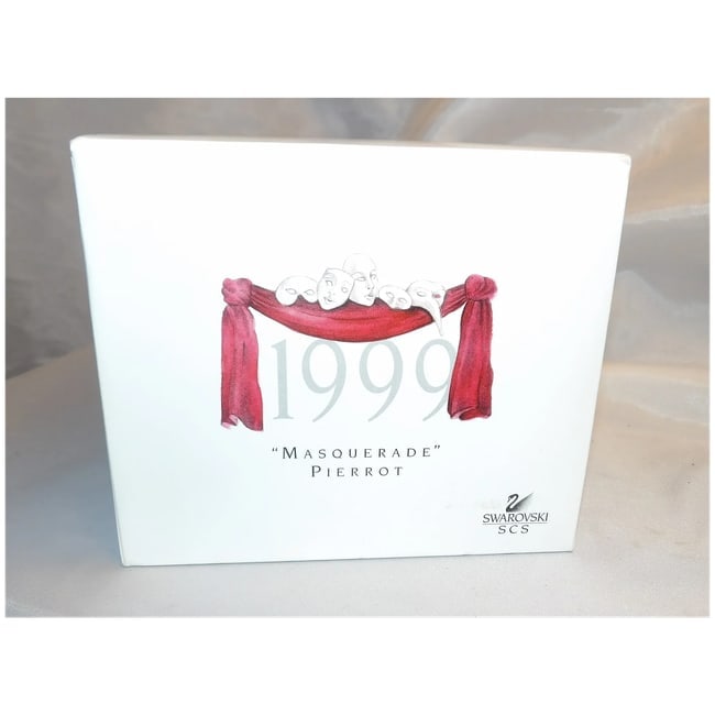 Swarovski Crystal 1999 Annual SCS Masquerade Pierrot Clown In Box - 9