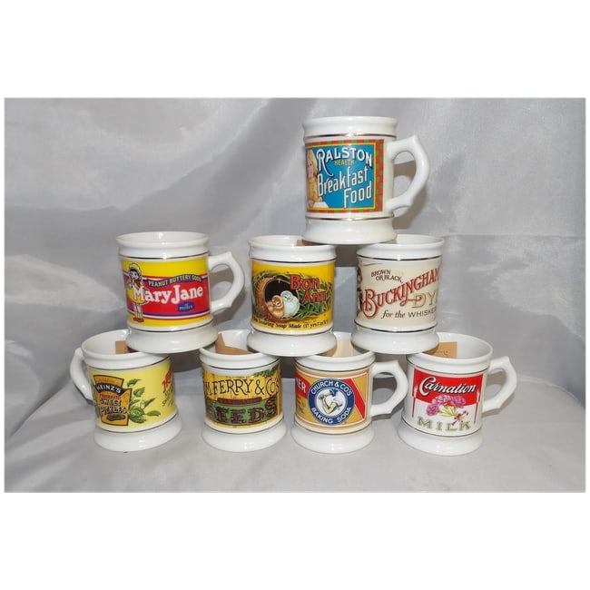 Vintage 1980's NOS Franklin Mint The Corner Store Coffee Mug Collection - 4