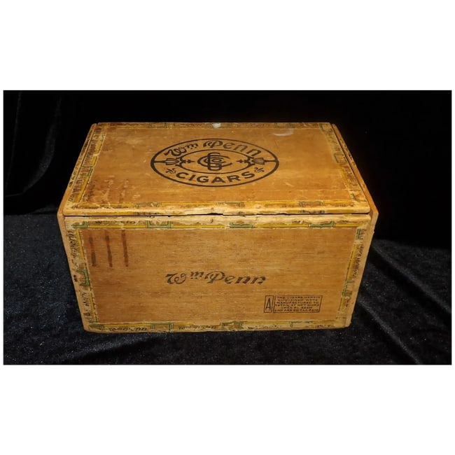 William Penn Wood Cigar Box-1930's - 3