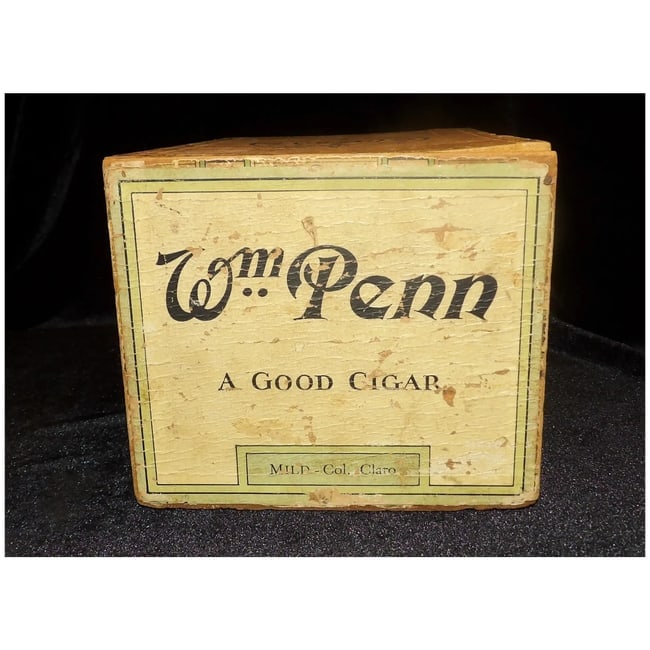 William Penn Wood Cigar Box-1930's - 9