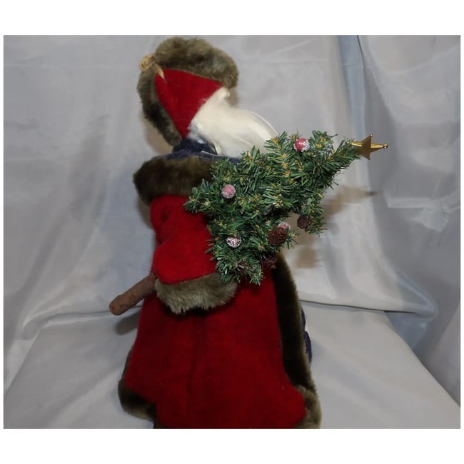 Vintage Old World 17" Tall Santa Claus Christmas Tree Topper or Stand-Alone Decoration - 3