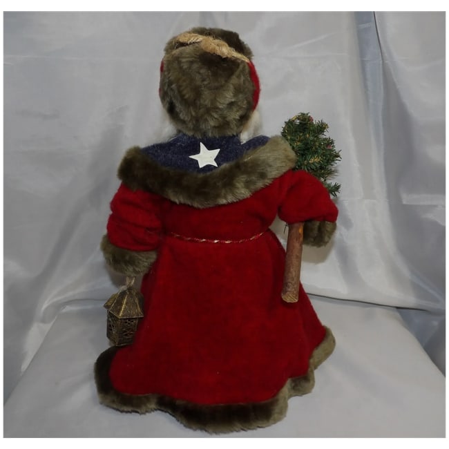 Vintage Old World 17" Tall Santa Claus Christmas Tree Topper or Stand-Alone Decoration - 4