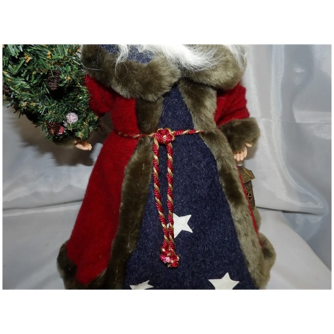 Vintage Old World 17" Tall Santa Claus Christmas Tree Topper or Stand-Alone Decoration - 7