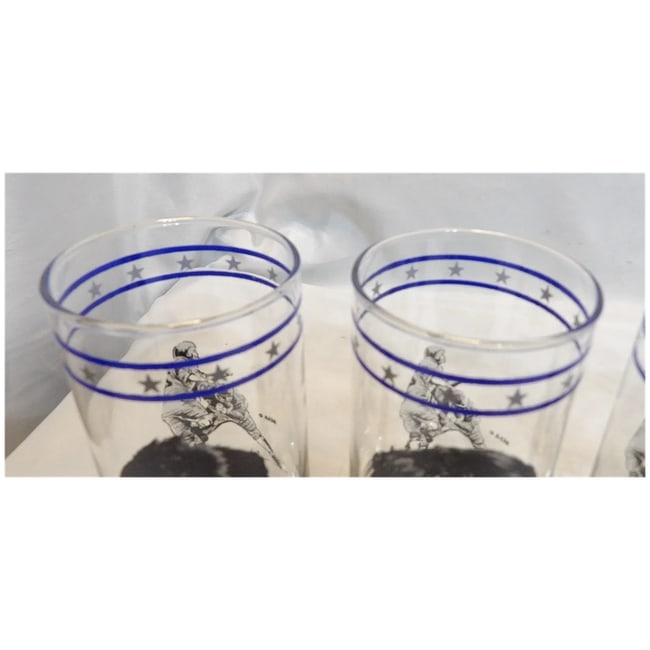 Vintage Dallas Cowboys Burger King Dr Pepper 1977 Collectible Libbey Glasses - 7
