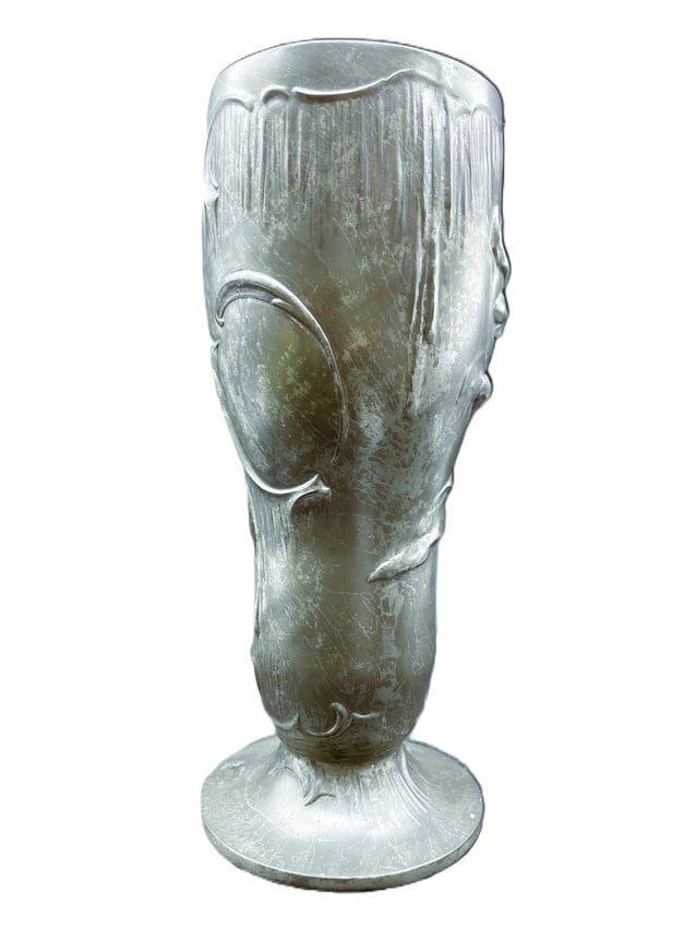 Kayserzinn Model 4105 German Jugendstil Art Nouveau Pewter Vase c.1896 Hugh Leven - 4