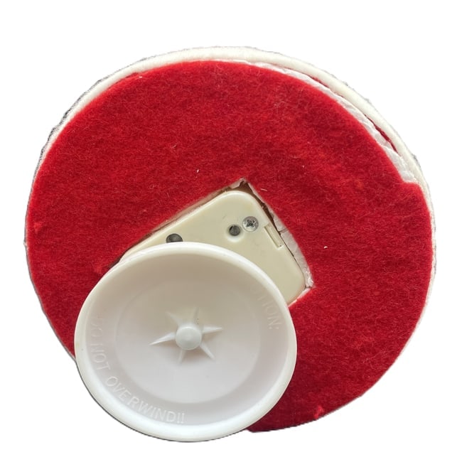 Vintage Musical Motion Felt Santa Claus Rotating Plays Silent Night 16" - 7