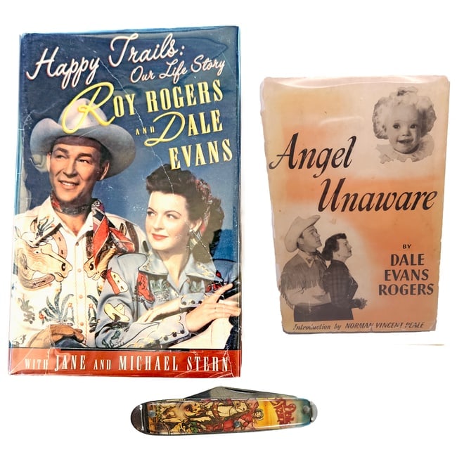Dale Evans Roy Rogers SIGNED Angel Unaware 1st Edition Pocket Knife and Autobiography: Title: Dale Evans Roy Rogers SIGNED Angel Unaware 1st Edition Pocket Knife and Autobiography Description: 1953 Angel Unaware by Dale Evans Rogers First Edition Signed - tells the story of her