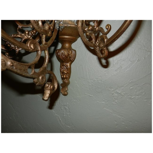 Antique Neoclassical Style Bronze Three Arm Wall Sconces - 7