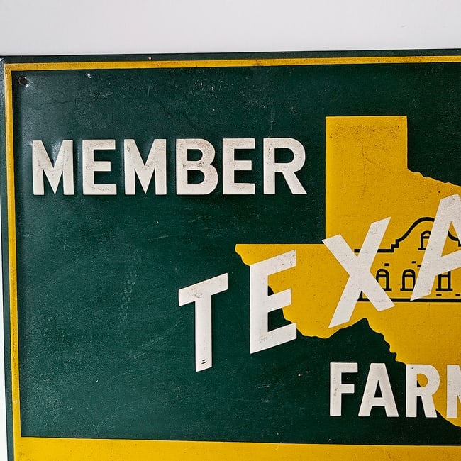 Vintage 1975 Member Texas Farm Bureau Sign - 3