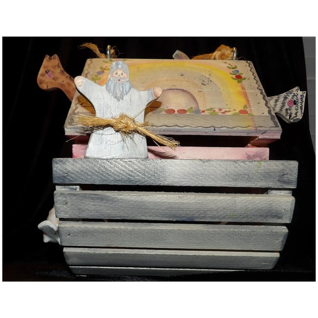 Noah's Ark Folk Art Bird House- made in 1994 - 3