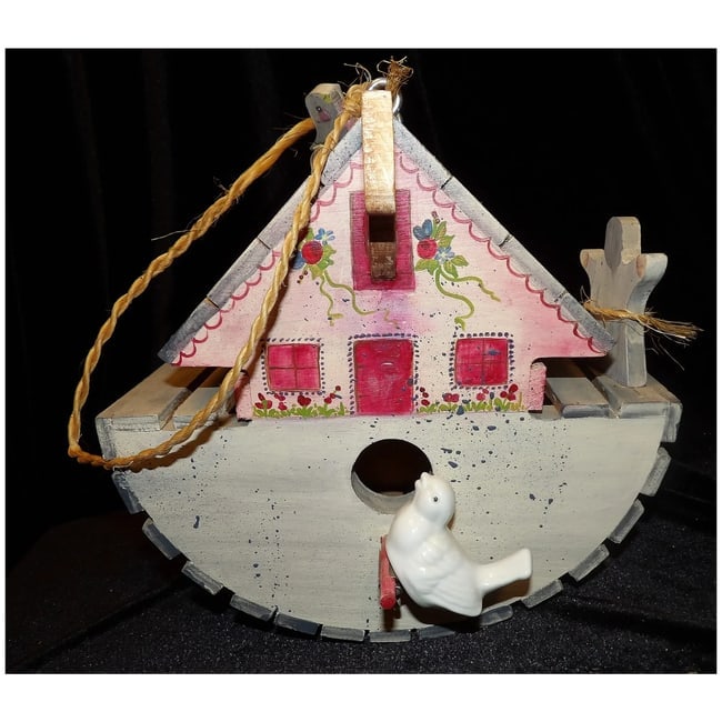 Noah's Ark Folk Art Bird House- made in 1994 - 4
