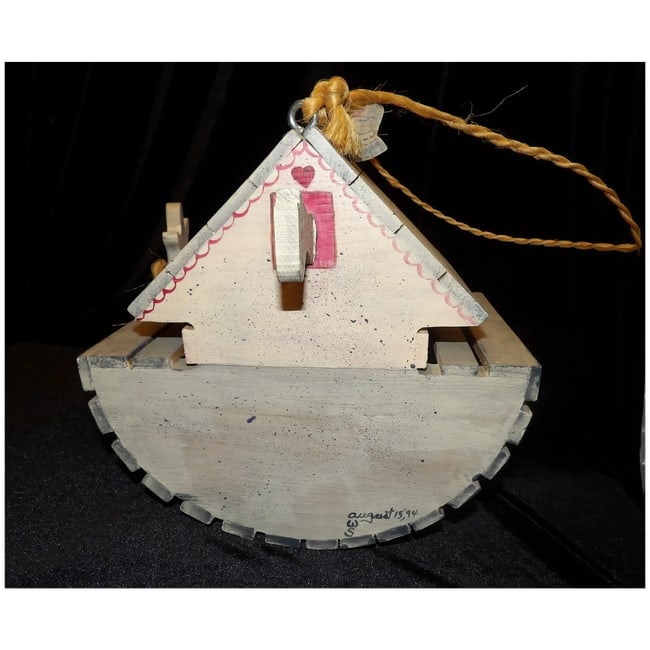 Noah's Ark Folk Art Bird House- made in 1994 - 7