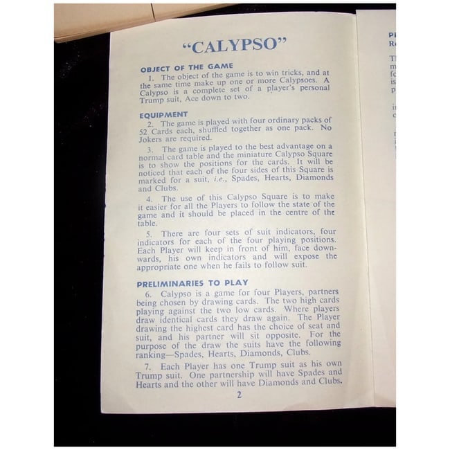 Vintage De La Rue Calypso Card Game Made in England - 4