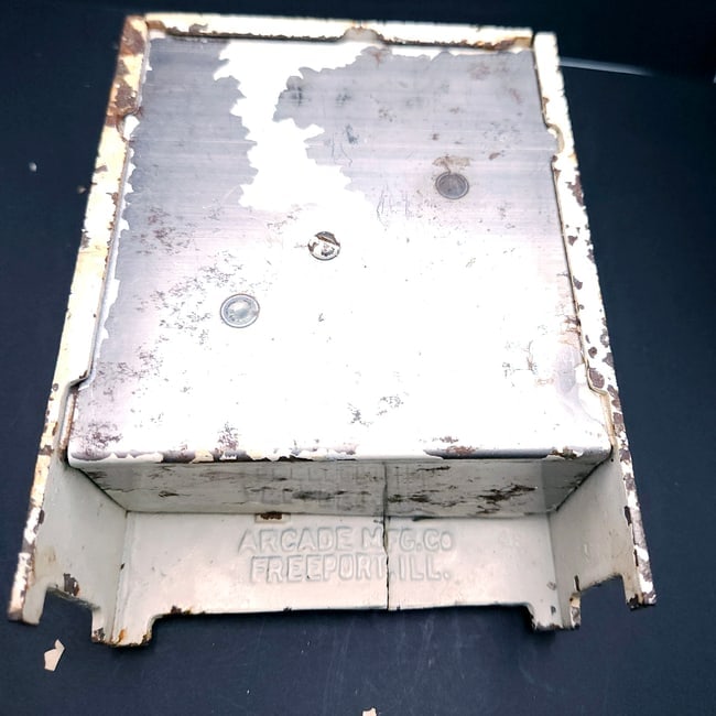 Arcade Dollhouse Cast Iron Ice Box / Refrigerator Circa 1920 - 7