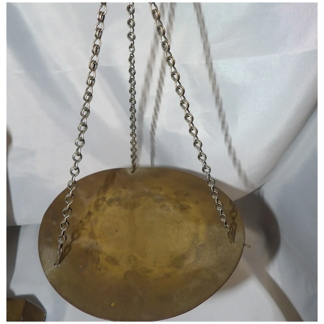 Antique Brass Pan Balance Scale of Justice - 4