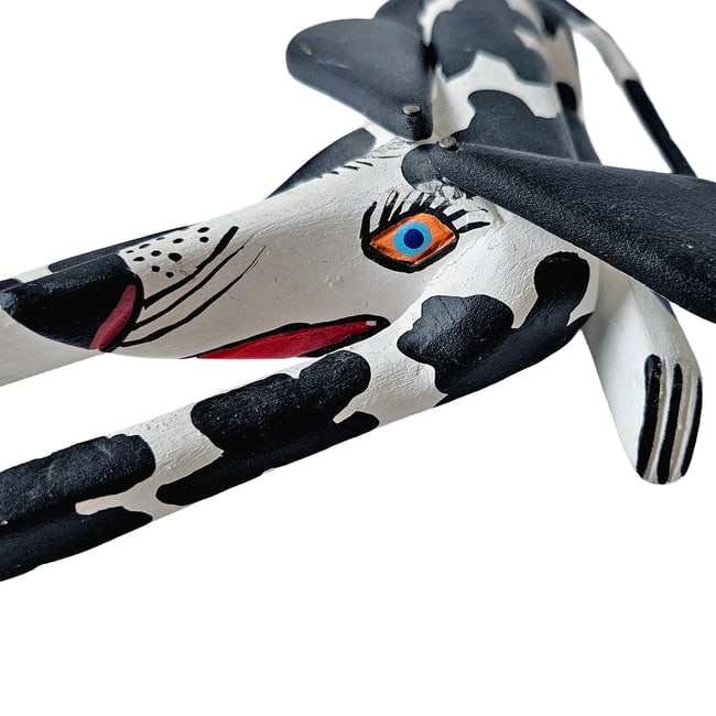 Hand-carved Wooden Alebrije Dalmatian Dog figurine from Oaxaca, Mexico - 3