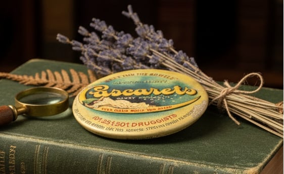 Antique Cascarets Pocket Mirror Advertising Candy Cathartic Wheeling WV Quack Medicine - 2
