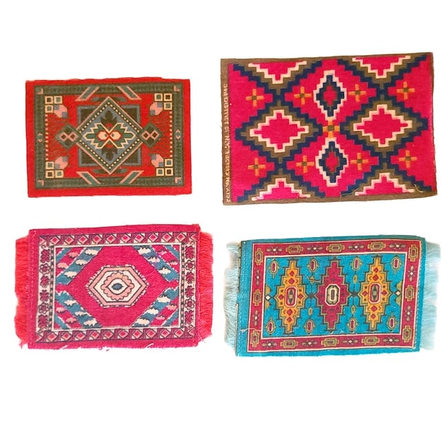 Large Lot of Miniature Dollhouse Hand-knotted Rugs and Carpets - 10