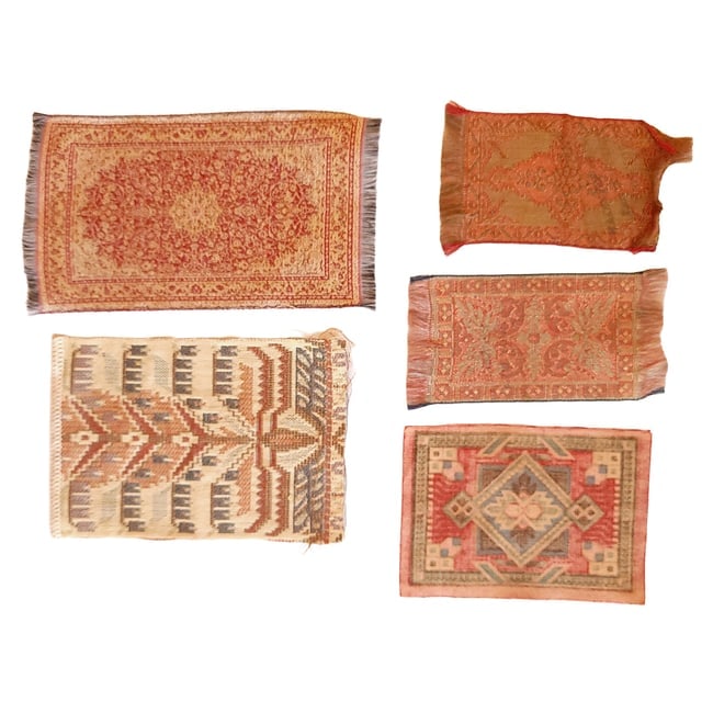 Large Lot of Miniature Dollhouse Hand-knotted Rugs and Carpets - 11