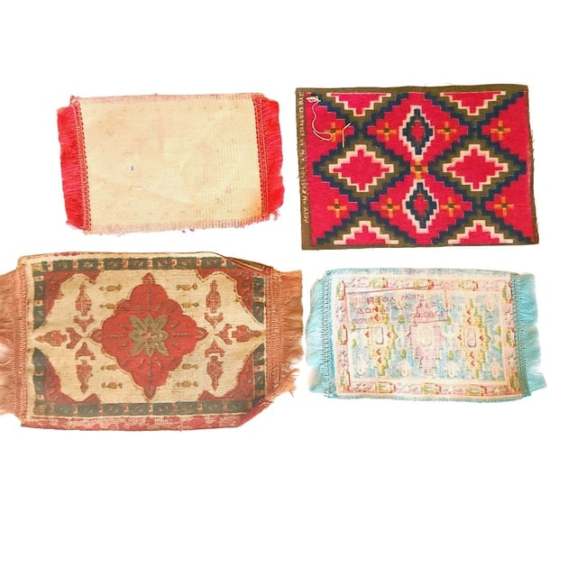 Large Lot of Miniature Dollhouse Hand-knotted Rugs and Carpets - 12