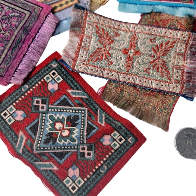 Large Lot of Miniature Dollhouse Hand-knotted Rugs and Carpets - 3
