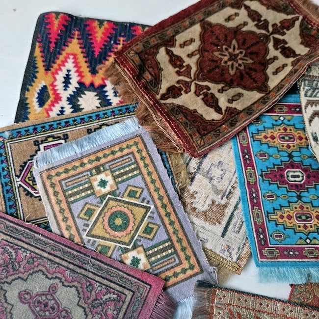 Large Lot of Miniature Dollhouse Hand-knotted Rugs and Carpets - 4