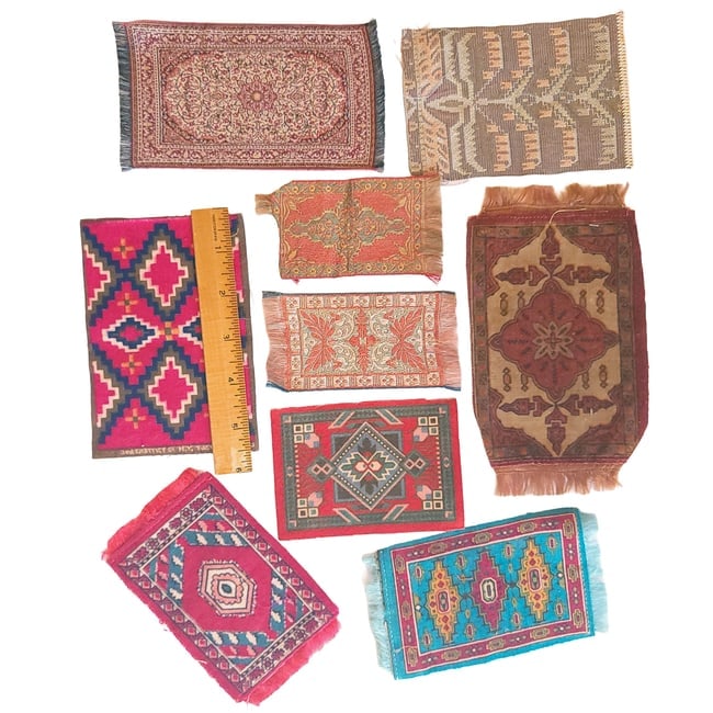 Large Lot of Miniature Dollhouse Hand-knotted Rugs and Carpets - 6