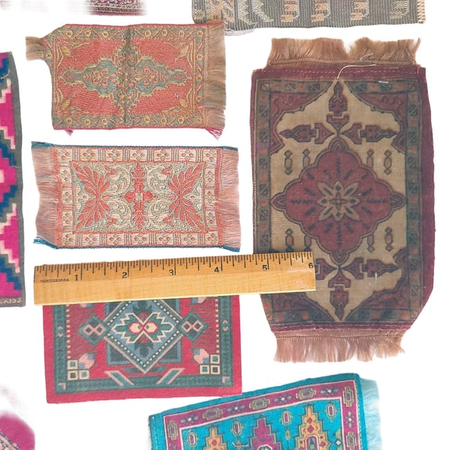 Large Lot of Miniature Dollhouse Hand-knotted Rugs and Carpets - 7