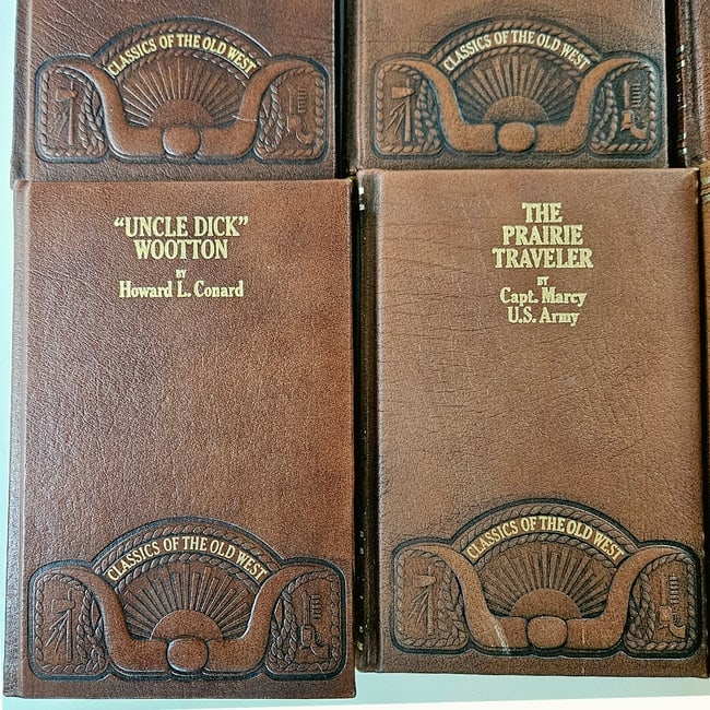 Leather-bound Hardcover Time Life Classics of the Old West Series Set of 9 Books Circa 1980's. - 5