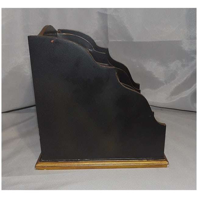Vintage Ornate Desk Organizer with Drawer - 4