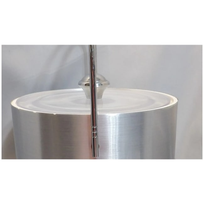 Brushed Aluminum Insulated Ice Bucket with Chrome Ice Tongs - 6
