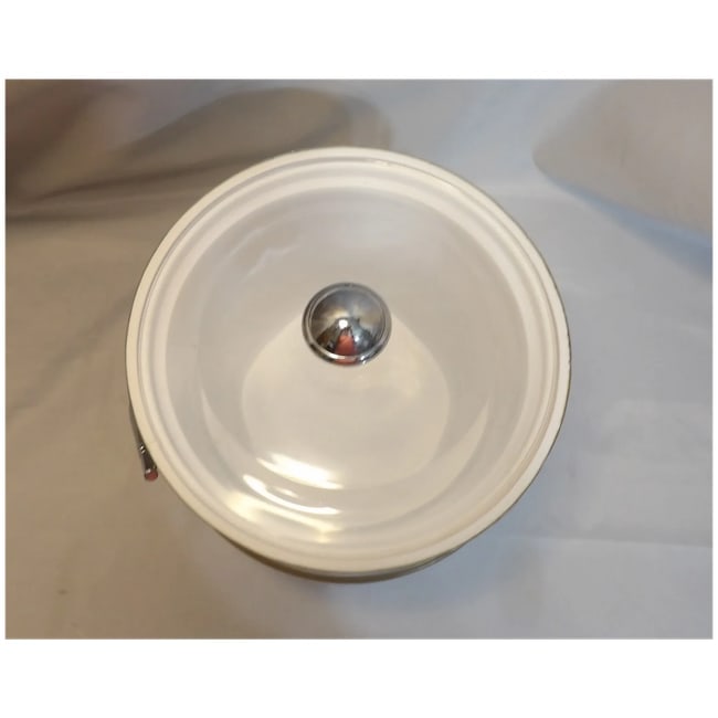 Brushed Aluminum Insulated Ice Bucket with Chrome Ice Tongs - 7
