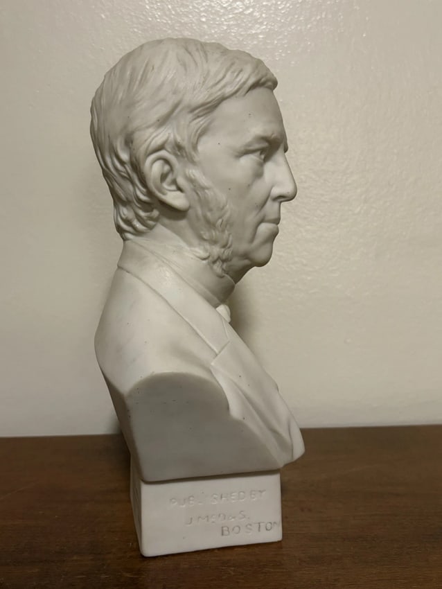 oliver wendell holmes Sidney Morse Sculpt Parian Bust - 2