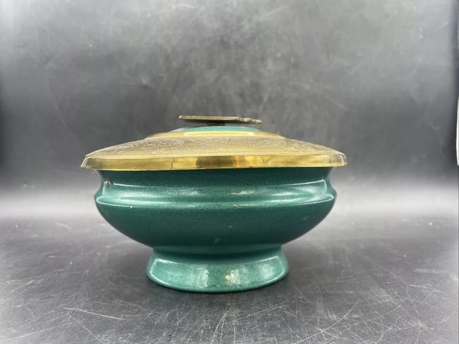 Vintage Judaica WAILING WALL Serving Bowl w Lid Jerusalem Israel - 6