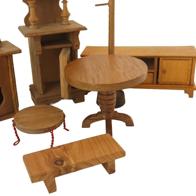 Vintage Wood Dollhouse Furniture - 3