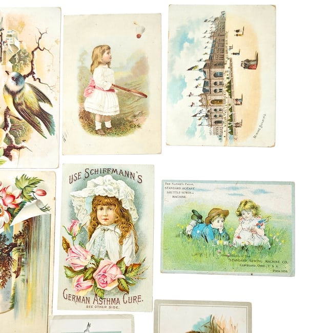 Large Variety of Victorian-era Trade Cards and Postcards Circa late 19th to early 20th centuries - 3
