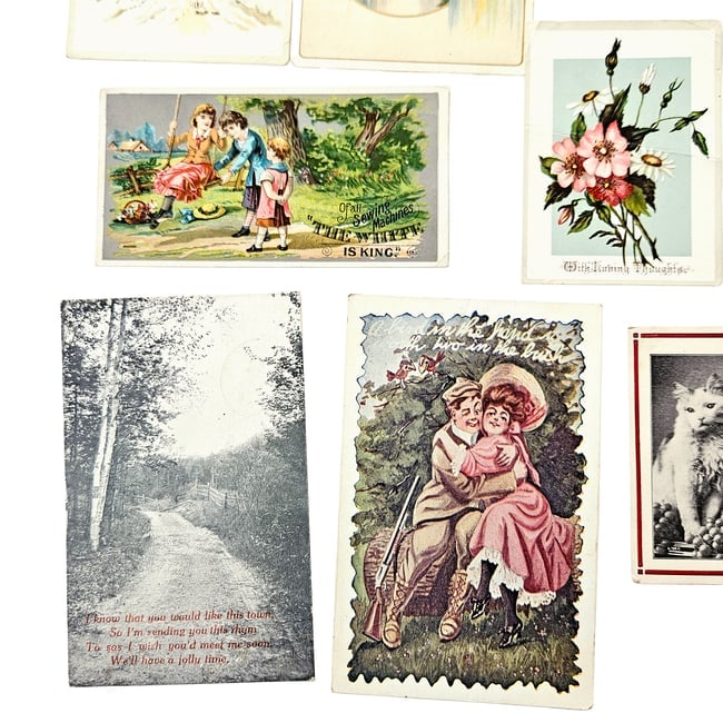 Large Variety of Victorian-era Trade Cards and Postcards Circa late 19th to early 20th centuries - 5