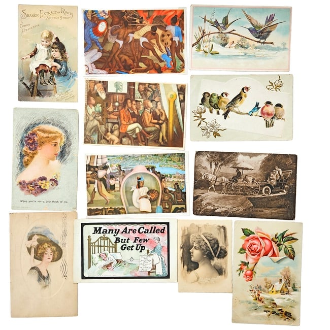 Large Variety of Victorian-era Trade Cards and Postcards Circa late 19th to early 20th centuries - 7