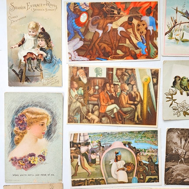 Large Variety of Victorian-era Trade Cards and Postcards Circa late 19th to early 20th centuries - 8