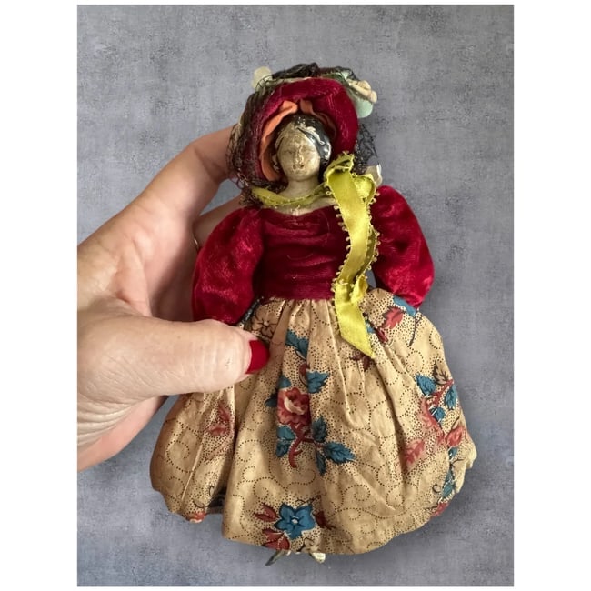 Antique 1840s 8" Milliners Model Doll All ORIGINAL - 11