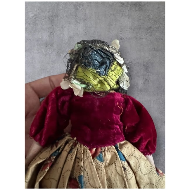 Antique 1840s 8" Milliners Model Doll All ORIGINAL - 14