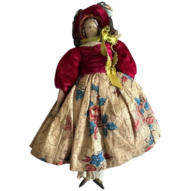 Antique 1840s 8" Milliners Model Doll All ORIGINAL (1 of 20)