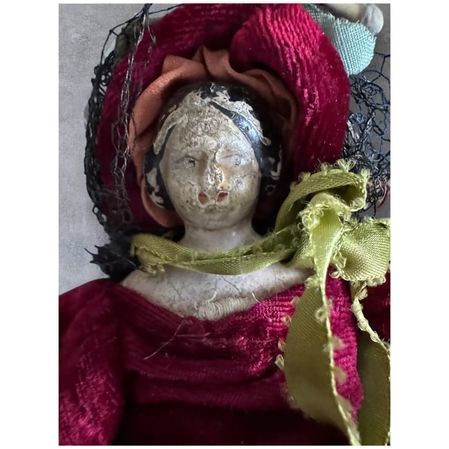 Antique 1840s 8" Milliners Model Doll All ORIGINAL - 2