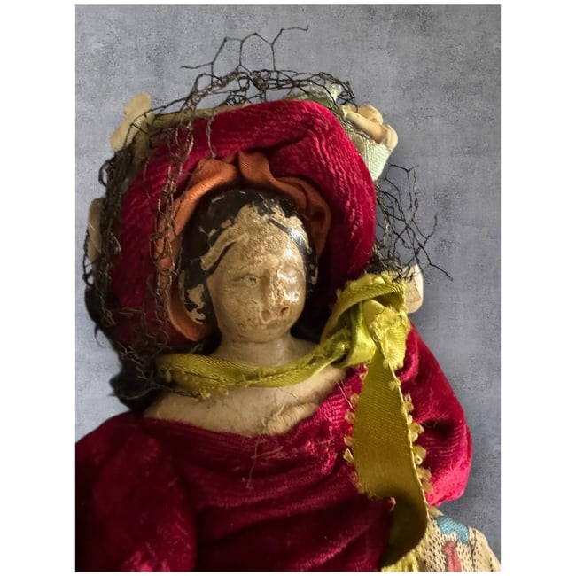 Antique 1840s 8" Milliners Model Doll All ORIGINAL - 3