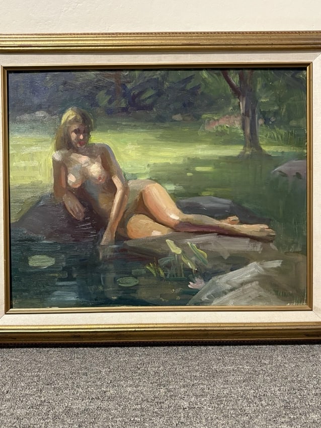 Marguerite Stuber Pearson Oil On Board Nude Painting - 2