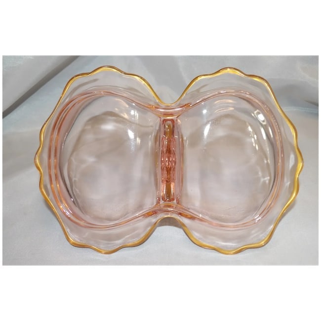 Pink Depression Glass Relish or Mint Dish - 6